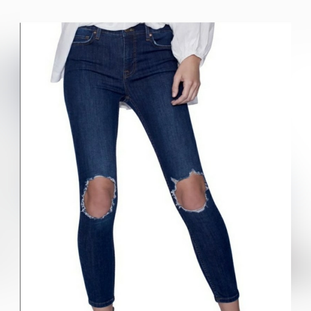 Free People size 25 "Busted Up Knees" Jeans